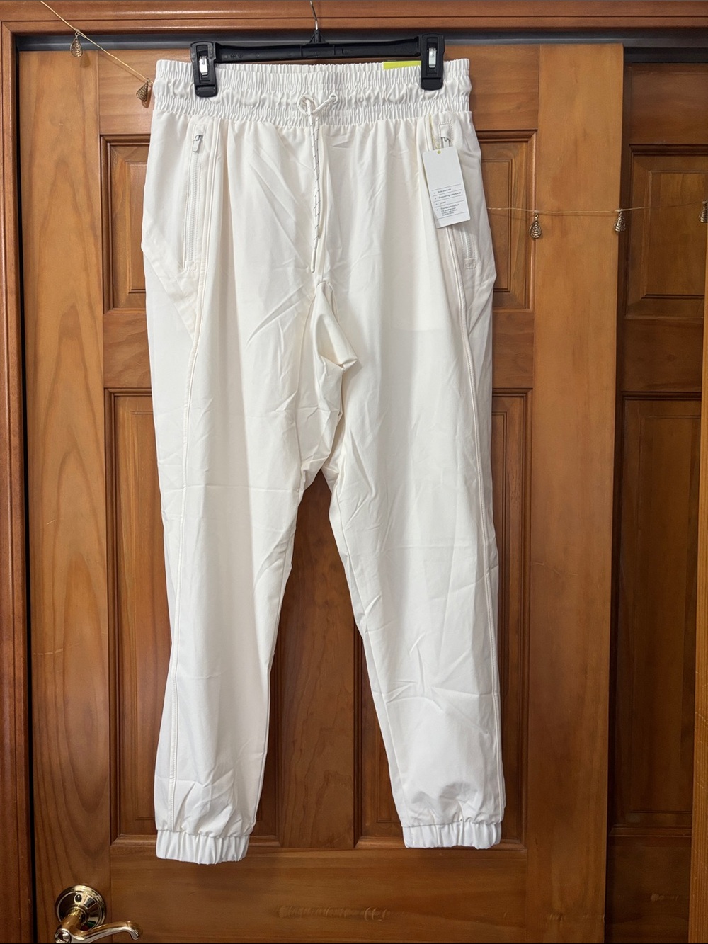 all in motion Women's White Drawstring Jogger Pants